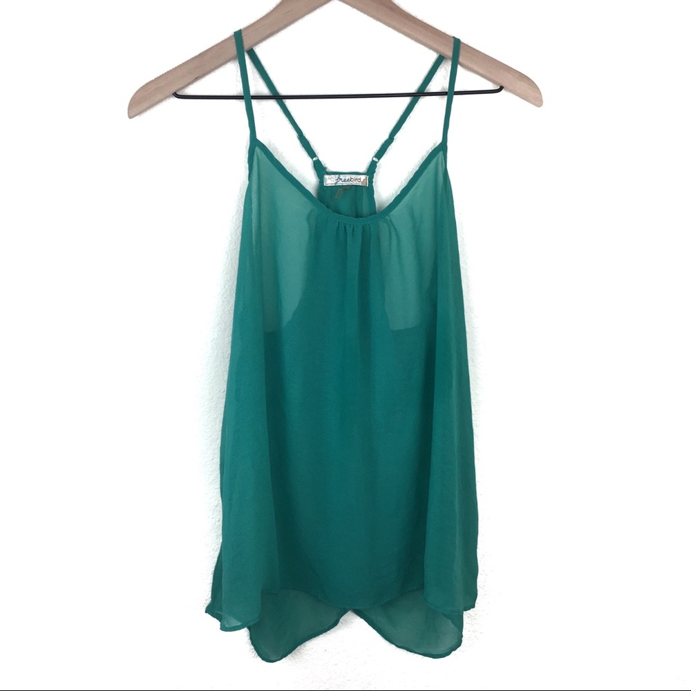 FreeBird Sheer Shirt With Open Back